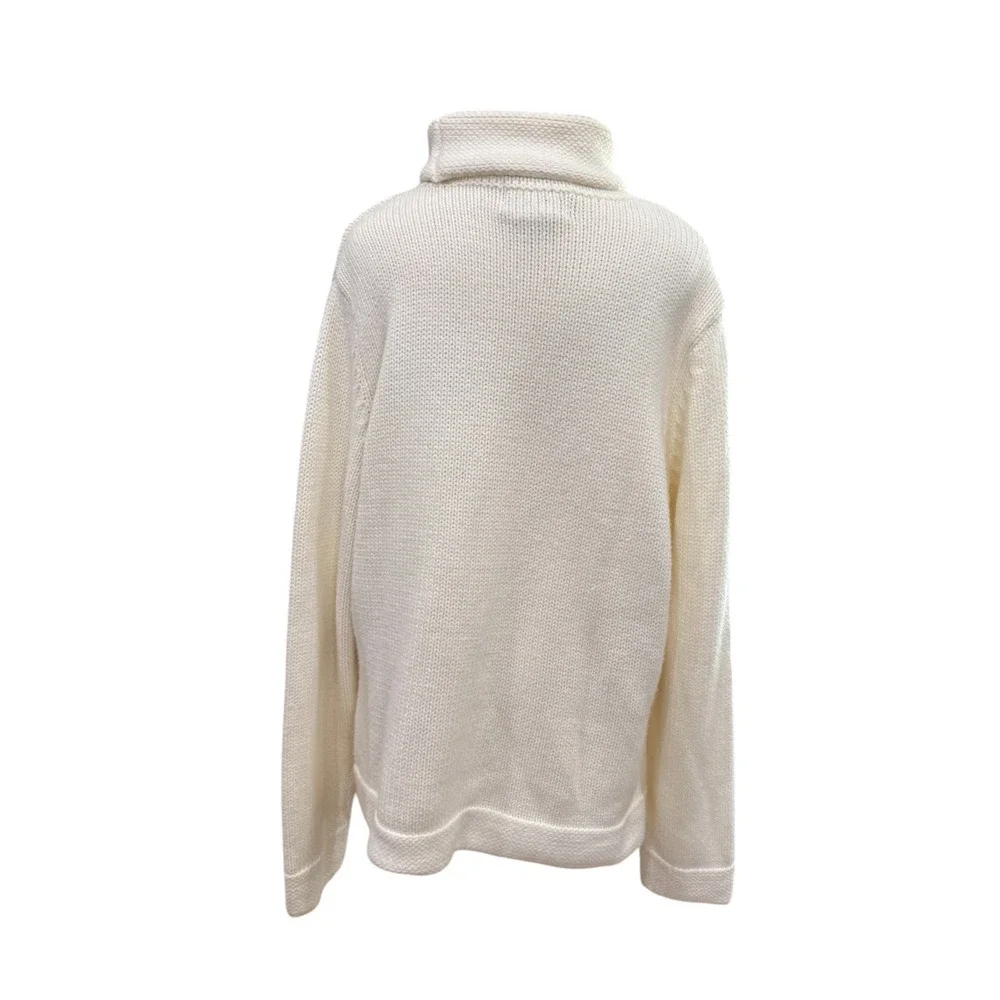 Sag Harbor Cream Cable Knit Turtleneck‎ Sweater Womens XL Acrylic